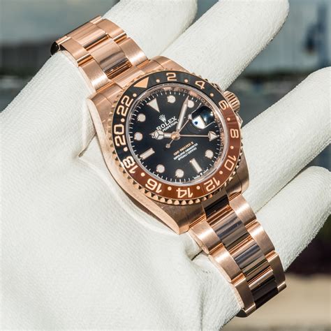 rolex gmt chocolate rose gold|rolex gmt 2 half gold.